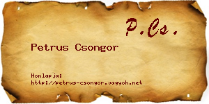 Petrus Csongor névjegykártya